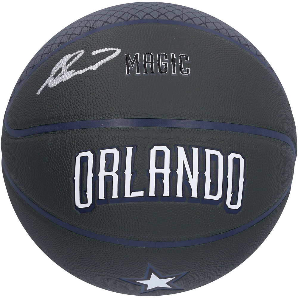 Ballon de basket-ball Wilson City Collector autographié par Jalen Suggs Orlando Magic noir édition 2022-2023