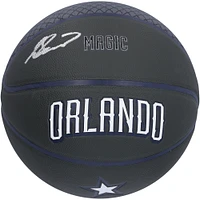Ballon de basket-ball Wilson City Collector autographié par Jalen Suggs Orlando Magic noir édition 2022-2023