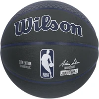 Ballon de basket-ball Wilson City Collector autographié par Jalen Suggs Orlando Magic noir édition 2022-2023