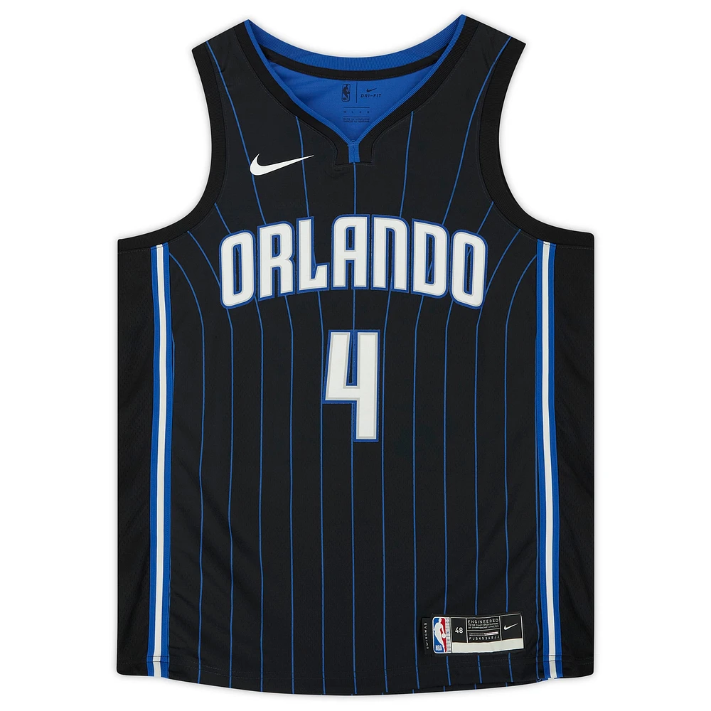 Jalen Suggs Orlando Magic Autographed Black Nike 2021 Swingman Jersey with "2021 #5 Pick" Inscription