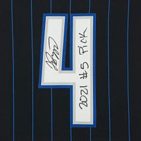 Jalen Suggs Orlando Magic Autographed Black Nike 2021 Swingman Jersey with "2021 #5 Pick" Inscription