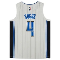 Jalen Suggs Orlando Magic Autographed Nike White Association Swingman Jersey