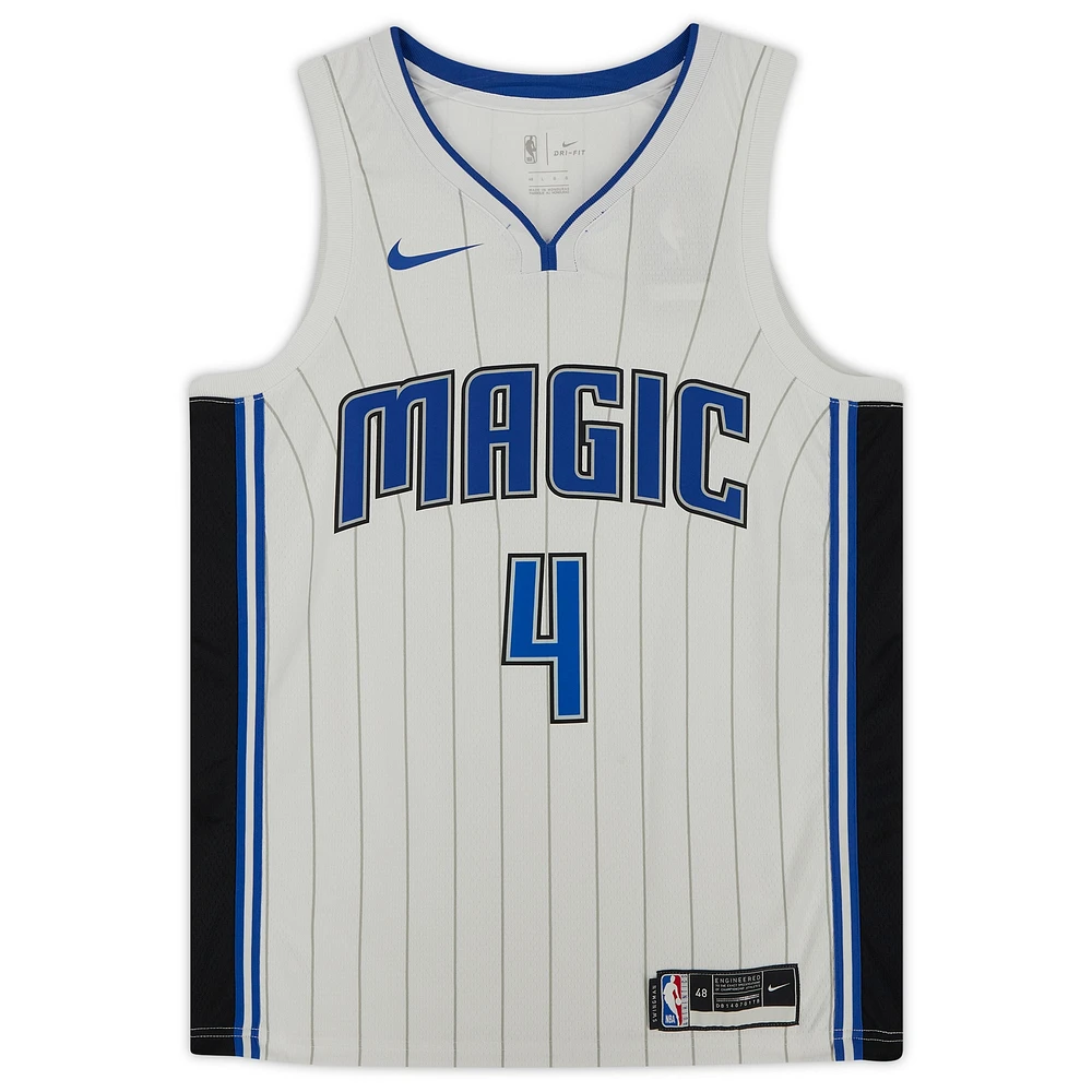 Jalen Suggs Orlando Magic Autographed Nike White Association Swingman Jersey