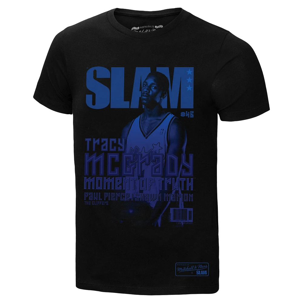 T-shirt noir dégradé Tracy McGrady Orlando Magic SLAM pour homme de Mitchell & Ness