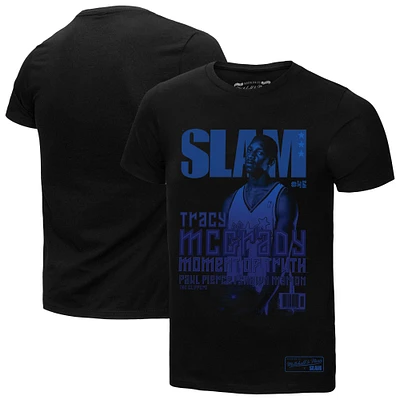 T-shirt noir dégradé Tracy McGrady Orlando Magic SLAM pour homme de Mitchell & Ness