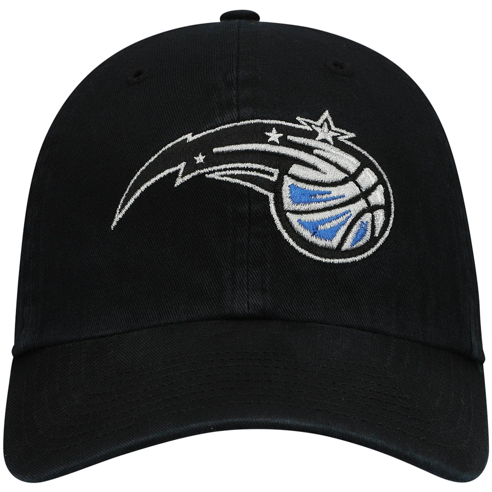 Men's '47 Black Orlando Magic Team Logo Clean Up Adjustable Hat