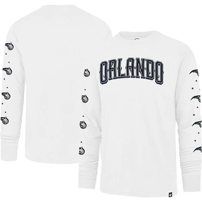 Men's '47 White Orlando Magic City Edition Downtown Franklin Long Sleeve T-Shirt