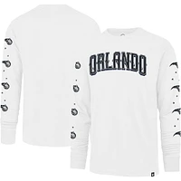 T-shirt à manches longues Downtown Franklin '47 pour homme, édition Orlando Magic City, blanc