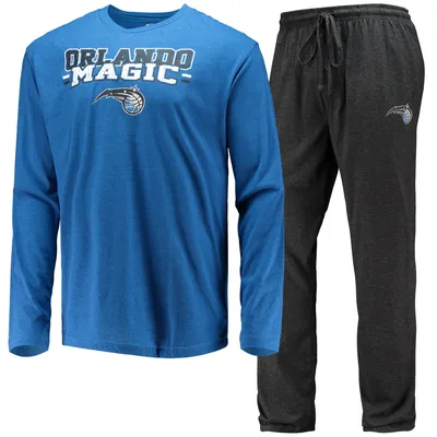 Orlando Magic Concepts Sport Long Sleeve T-Shirt & Pants Sleep Set - Black/Blue