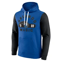 Men's Fanatics Blue/Black Orlando Magic Attack Colorblock Pullover Hoodie