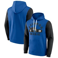 Men's Fanatics Blue/Black Orlando Magic Attack Colorblock Pullover Hoodie