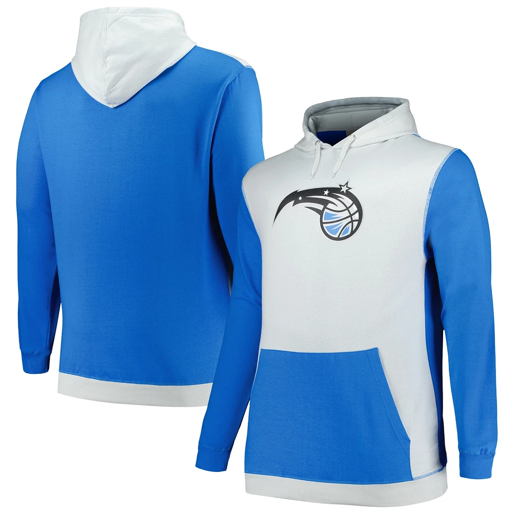 Men's Fanatics Blue/Silver Orlando Magic Big & Tall Primary Arctic Pullover Hoodie