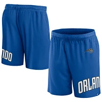 Short en maille à lancer franc Orlando Magic Fanatics bleu pour hommes