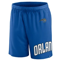 Short en maille à lancer franc Orlando Magic Fanatics bleu pour hommes