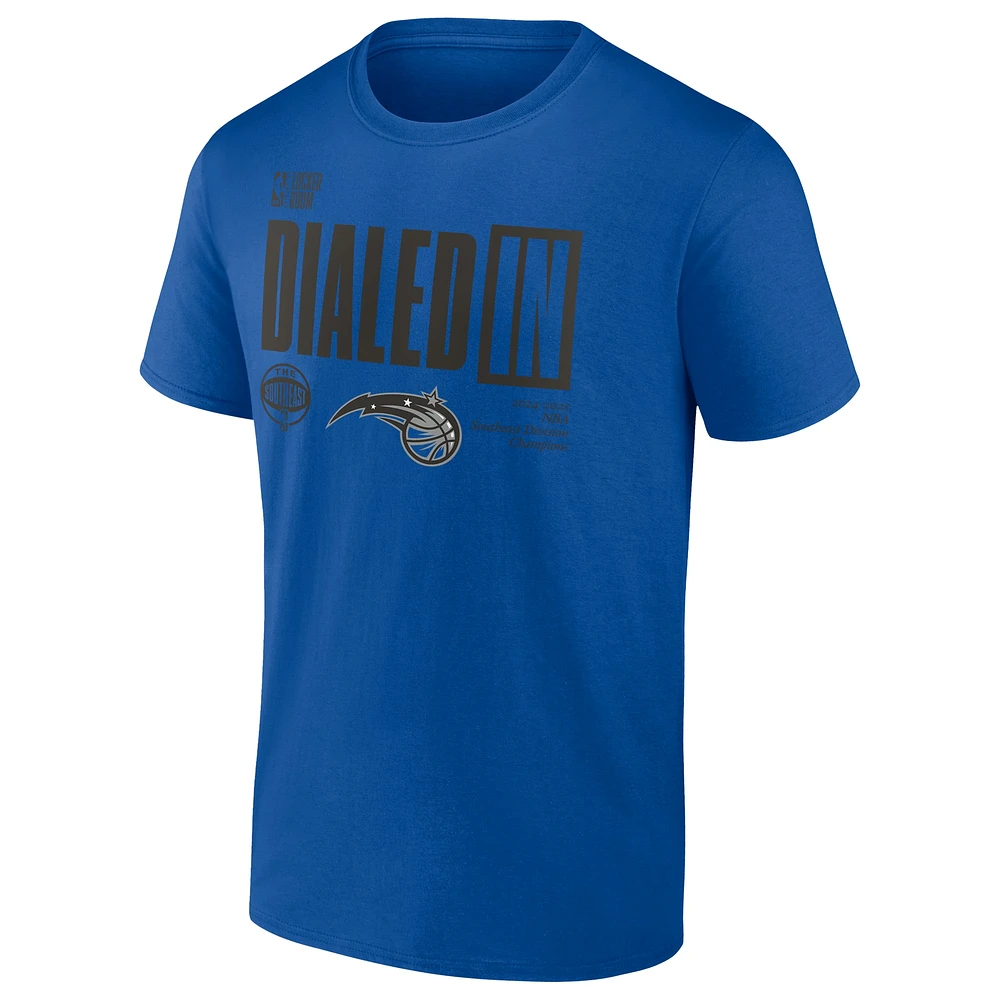 Men's Fanatics  Royal Orlando Magic 2025 Southeast Division Champions Locker Room T-Shirt