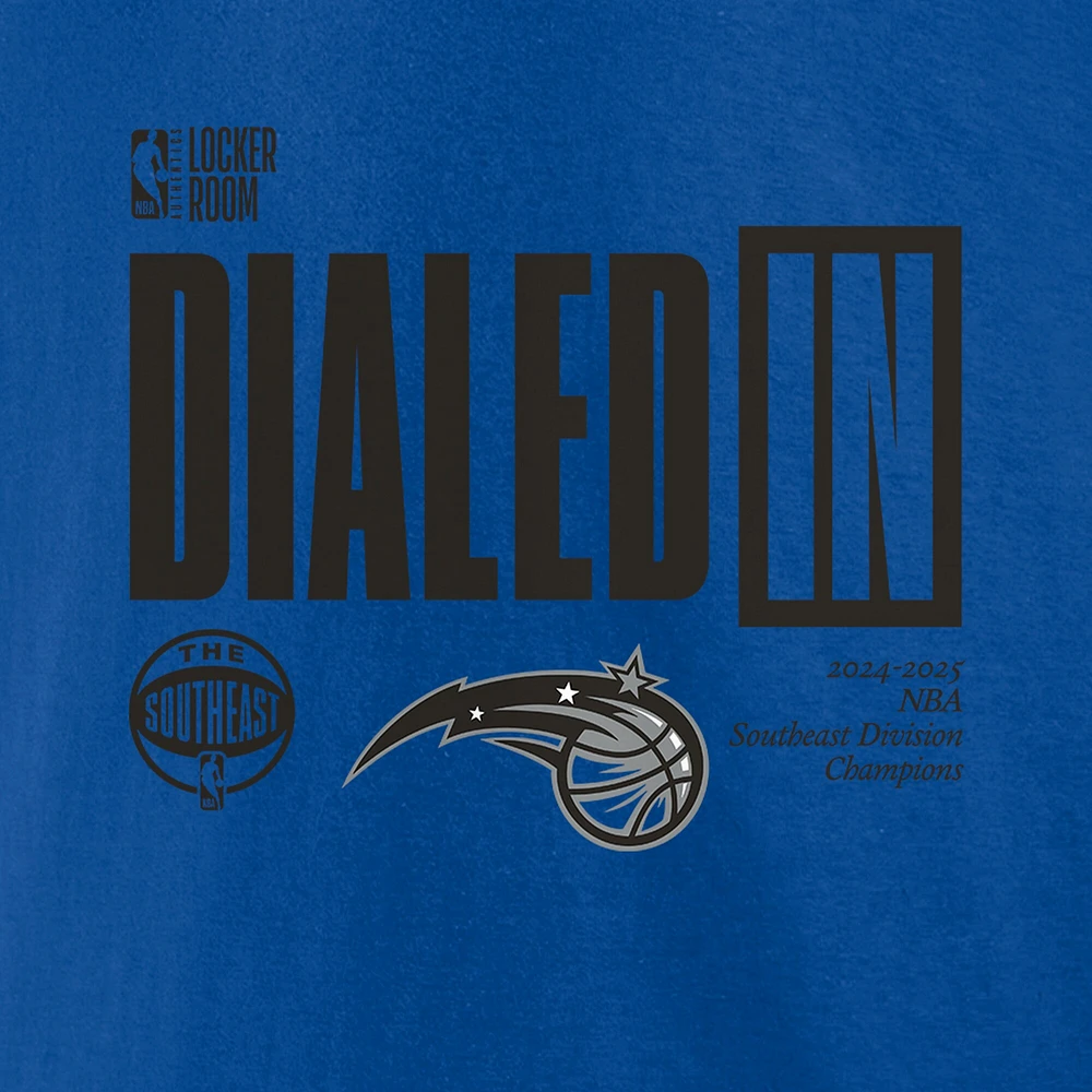 Men's Fanatics  Royal Orlando Magic 2025 Southeast Division Champions Locker Room T-Shirt