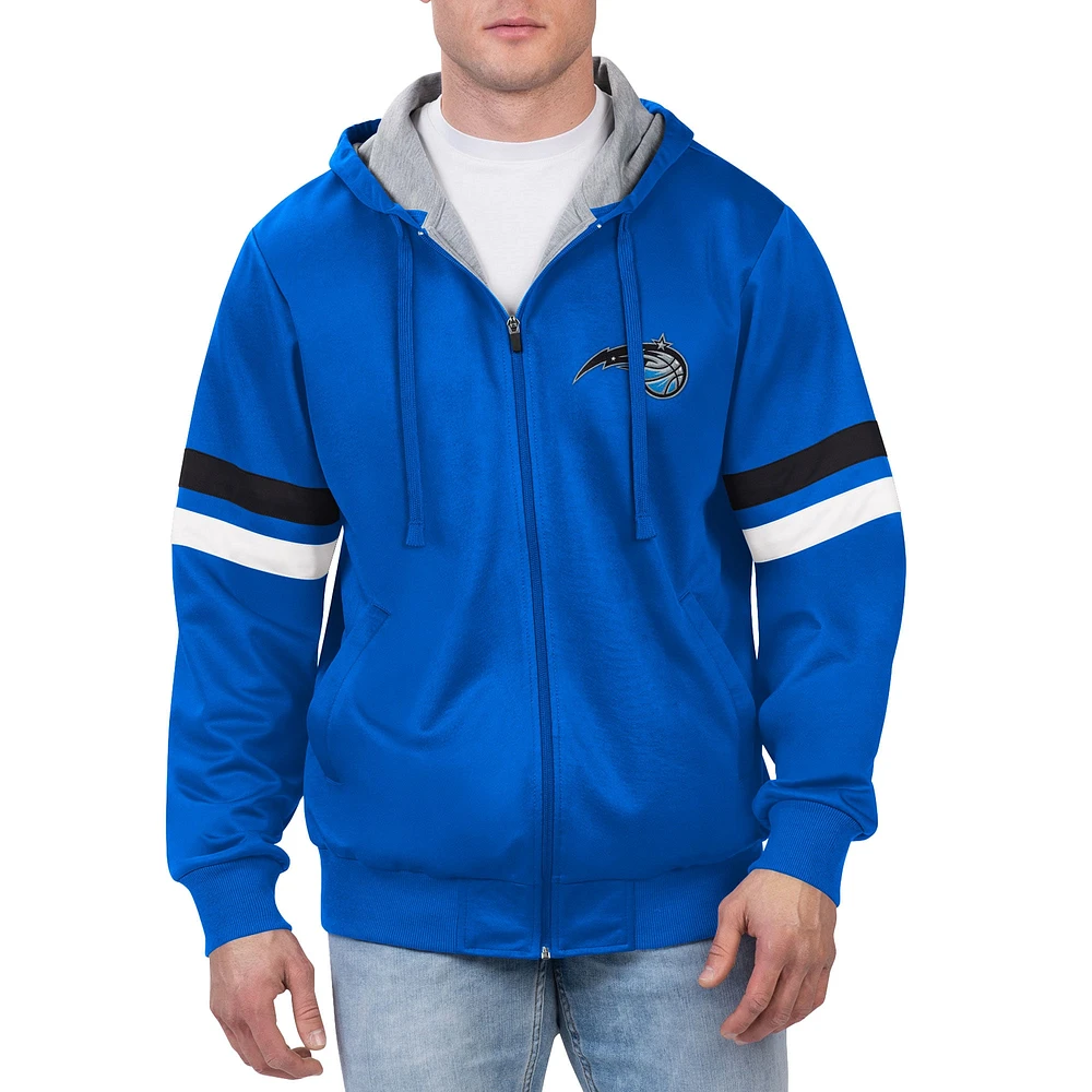 Men's G-III Sports by Carl Banks Blue Orlando Magic Contender Full-Zip Hoodie Jacket