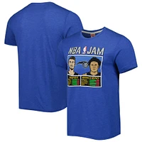 T-shirt à trois mélanges pour homme Hommage Franz Wagner & Paolo Banchero Orlando Magic NBA Jam bleu