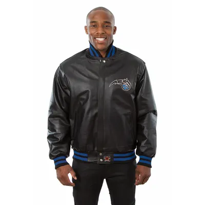 Orlando Magic JH Design Domestic Team Color Leather Jacket - Black