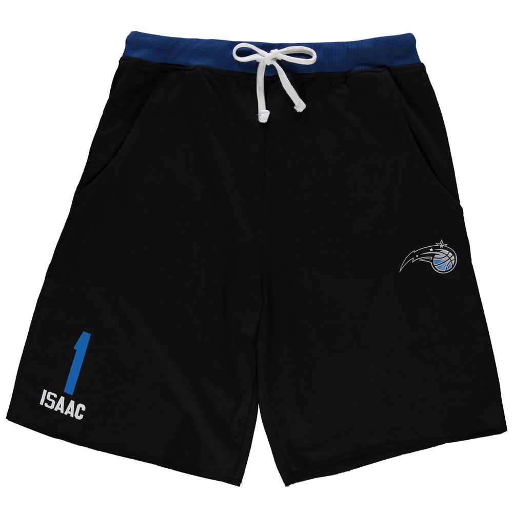 Men's Jonathan Isaac Black Orlando Magic Big & Tall French Terry Name Number Shorts