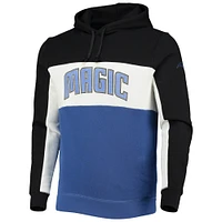 Pull à capuche en molleton blocs de couleurs Orlando Magic Wordmark noir/blanc pour hommes