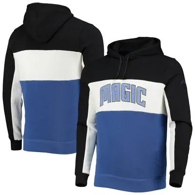 Pull à capuche en molleton blocs de couleurs Orlando Magic Wordmark noir/blanc pour hommes