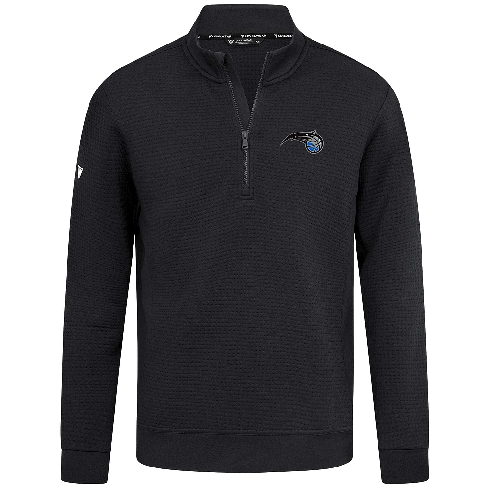 Men's Levelwear  Black Orlando Magic Accolade Cushion Quarter-Zip Pullover