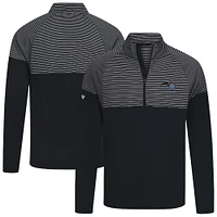 Haut noir à rayures classiques et fermeture éclair quart de tour pour homme, modèle Levelwear Orlando Magic