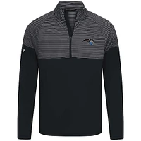 Haut noir à rayures classiques et fermeture éclair quart de tour pour homme, modèle Levelwear Orlando Magic