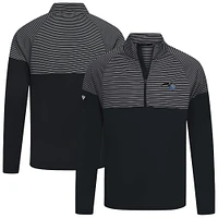 Haut noir à rayures classiques et fermeture éclair quart de tour pour homme, modèle Levelwear Orlando Magic