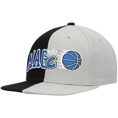 Orlando Magic Mitchell & Ness Half and Half Snapback Hat - Black/Gray