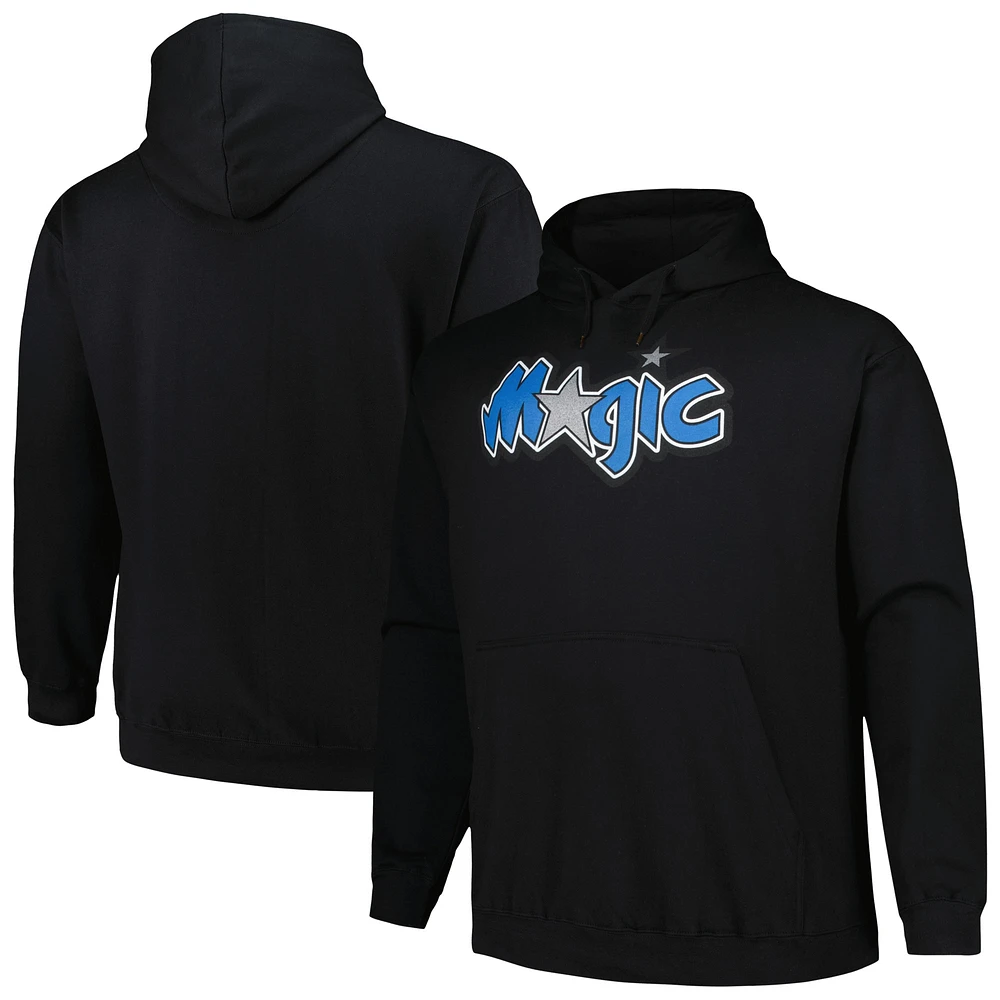 Sweat à capuche noir Mitchell & Ness Orlando Magic Hardwood Classics Big Tall pour hommes