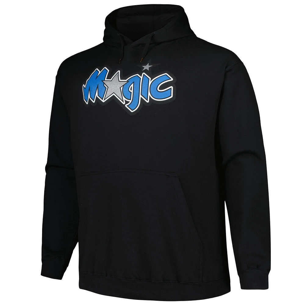 Men's Mitchell & Ness Black Orlando Magic Hardwood Classics Big Tall Pullover Hoodie