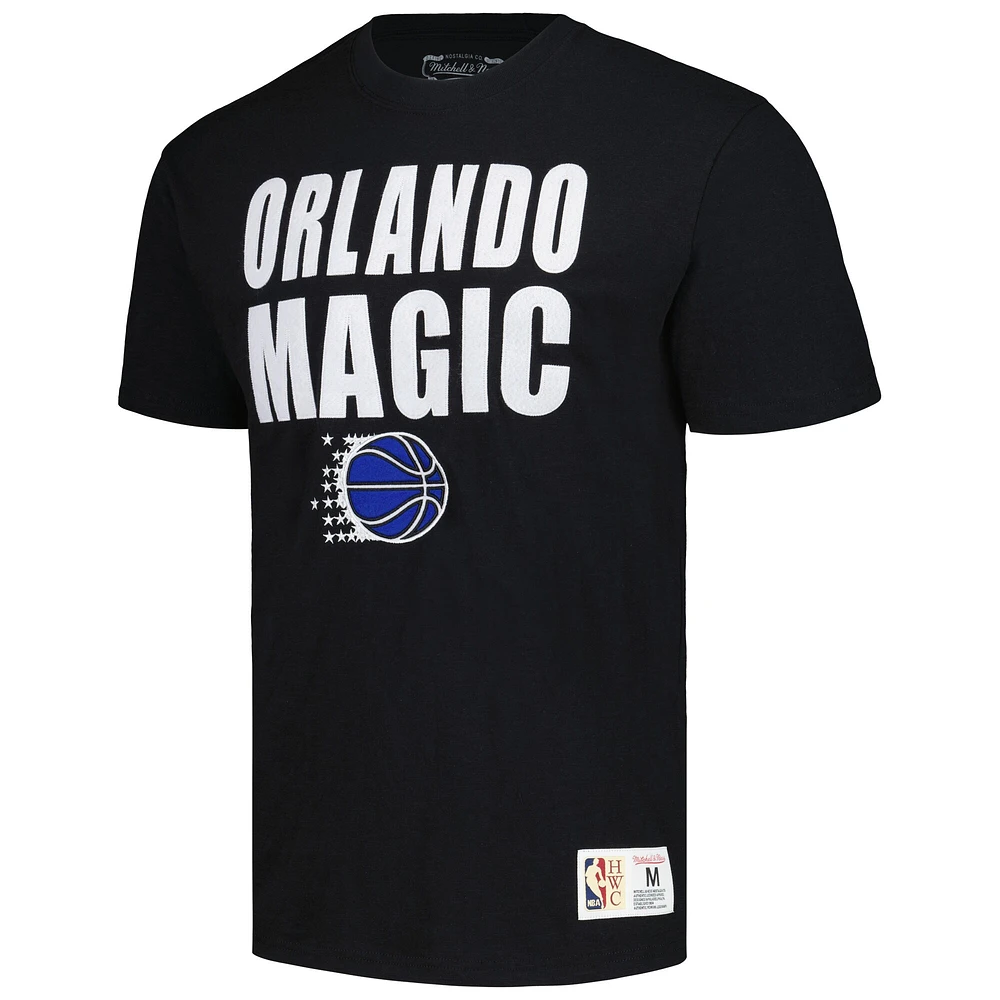 T-shirt flammé légendaire noir Orlando Magic Hardwood Classics Mitchell & Ness pour hommes