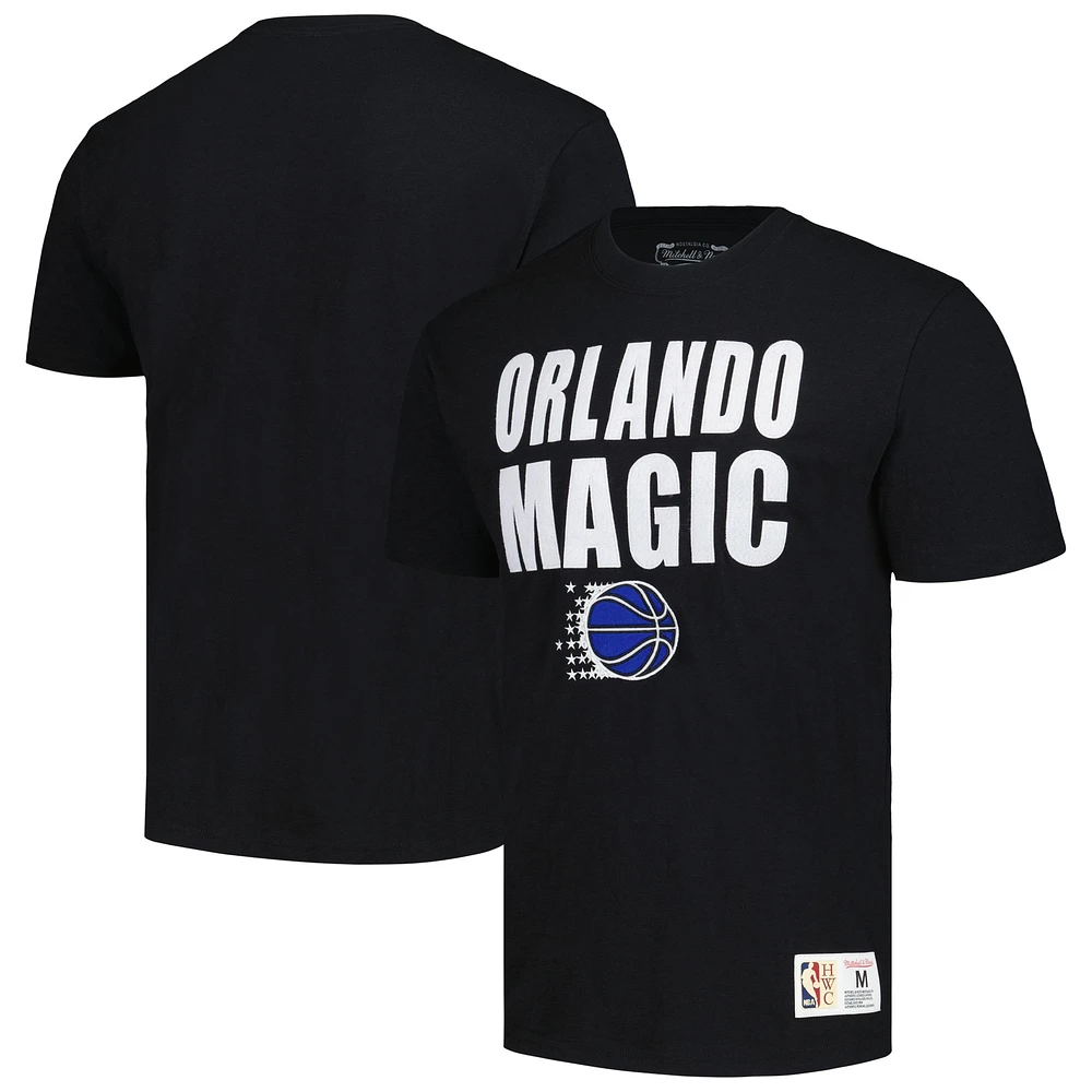 T-shirt flammé légendaire noir Orlando Magic Hardwood Classics Mitchell & Ness pour hommes