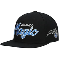 Casquette Snapback Orlando Magic Hardwood Classics Script 2.0 noire Mitchell & Ness pour hommes