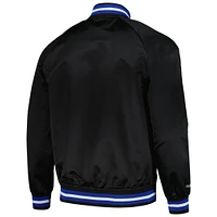 Men's Mitchell & Ness Black Orlando Magic Hardwood Classics  Throwback Wordmark Raglan Full-Snap Jacket