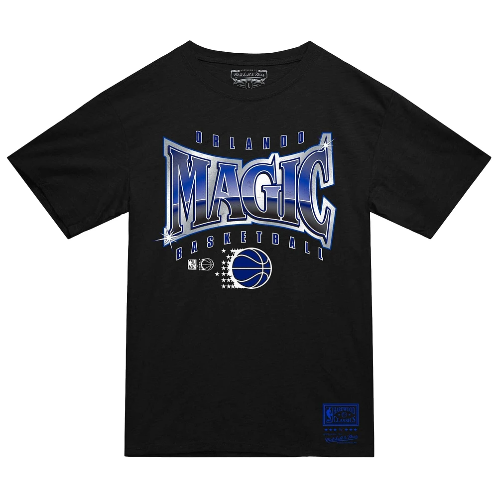 Men's Mitchell & Ness  Black Orlando Magic Worldwide Collection Glow Up T-Shirt