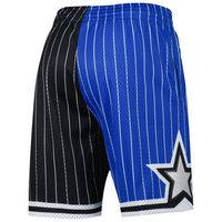 Men's Mitchell & Ness Blue/Black Orlando Magic Hardwood Classics 1994 Split Swingman Shorts