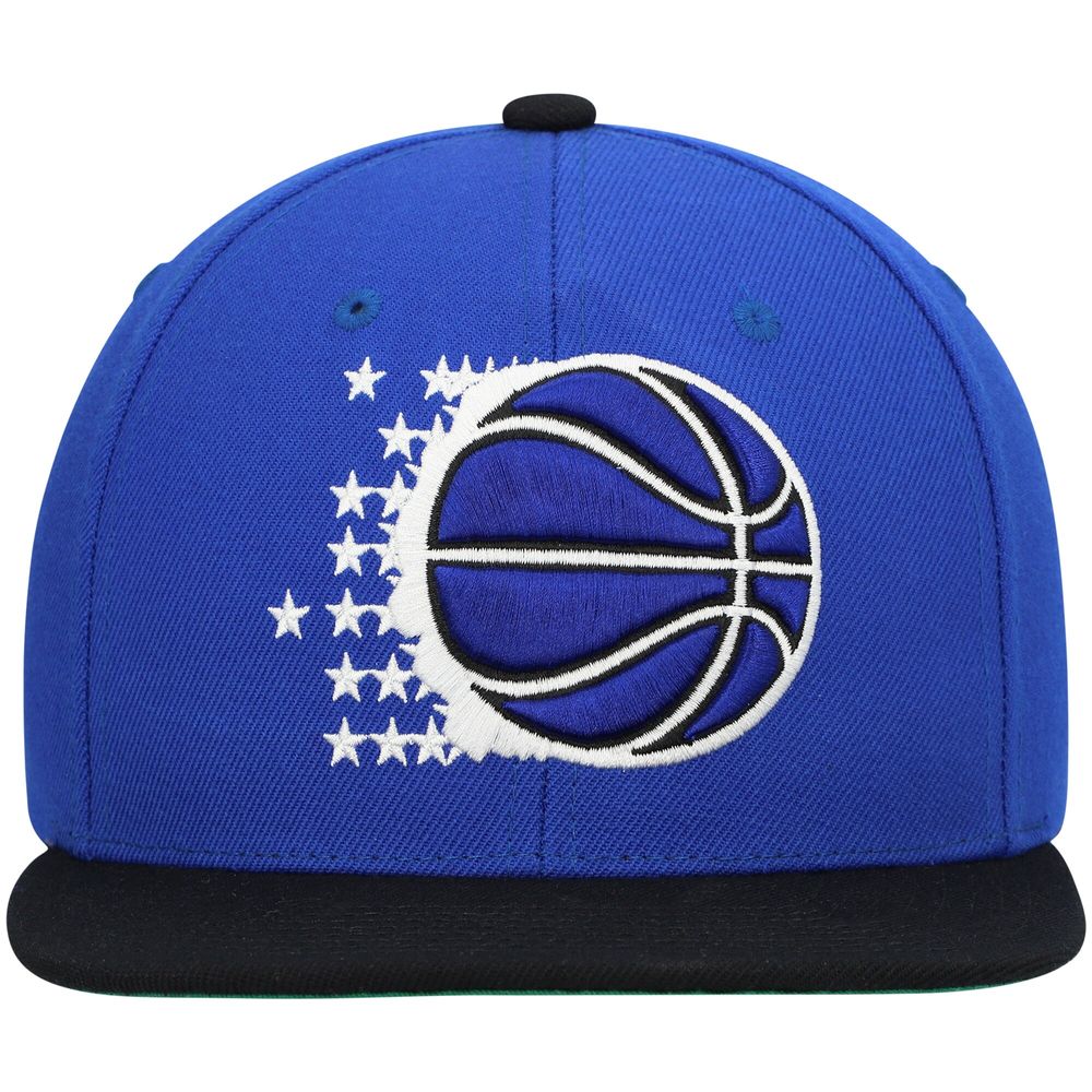 Men's Mitchell & Ness Blue/Black Orlando Magic Hardwood Classics Team Two-Tone 2.0 Snapback Hat