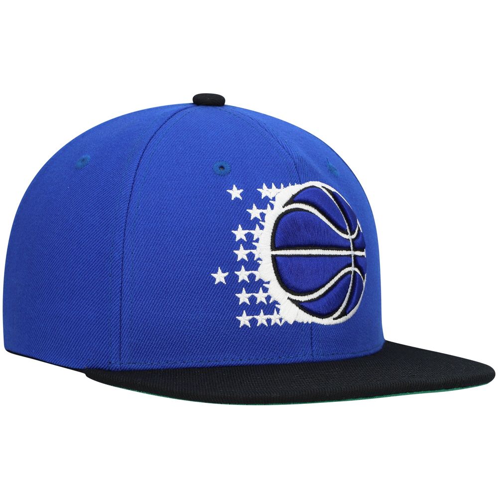 Men's Mitchell & Ness Blue/Black Orlando Magic Hardwood Classics Team Two-Tone 2.0 Snapback Hat