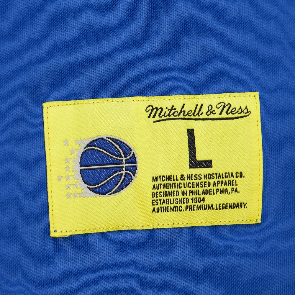 Men's Mitchell & Ness Blue Orlando Magic Hardwood Classics Neon Nights Premium T-Shirt