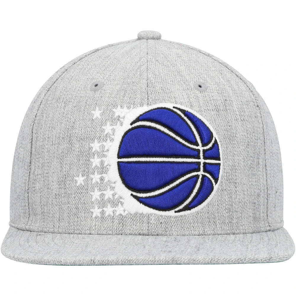 Casquette Snapback Orlando Magic Hardwood Classics 2.0 gris chiné pour homme Mitchell & Ness