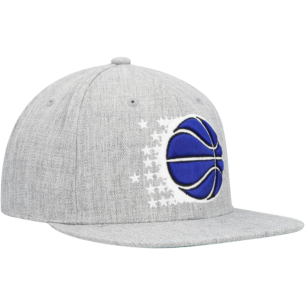 Men's Mitchell & Ness Heather Gray Orlando Magic Hardwood Classics 2.0 Snapback Hat