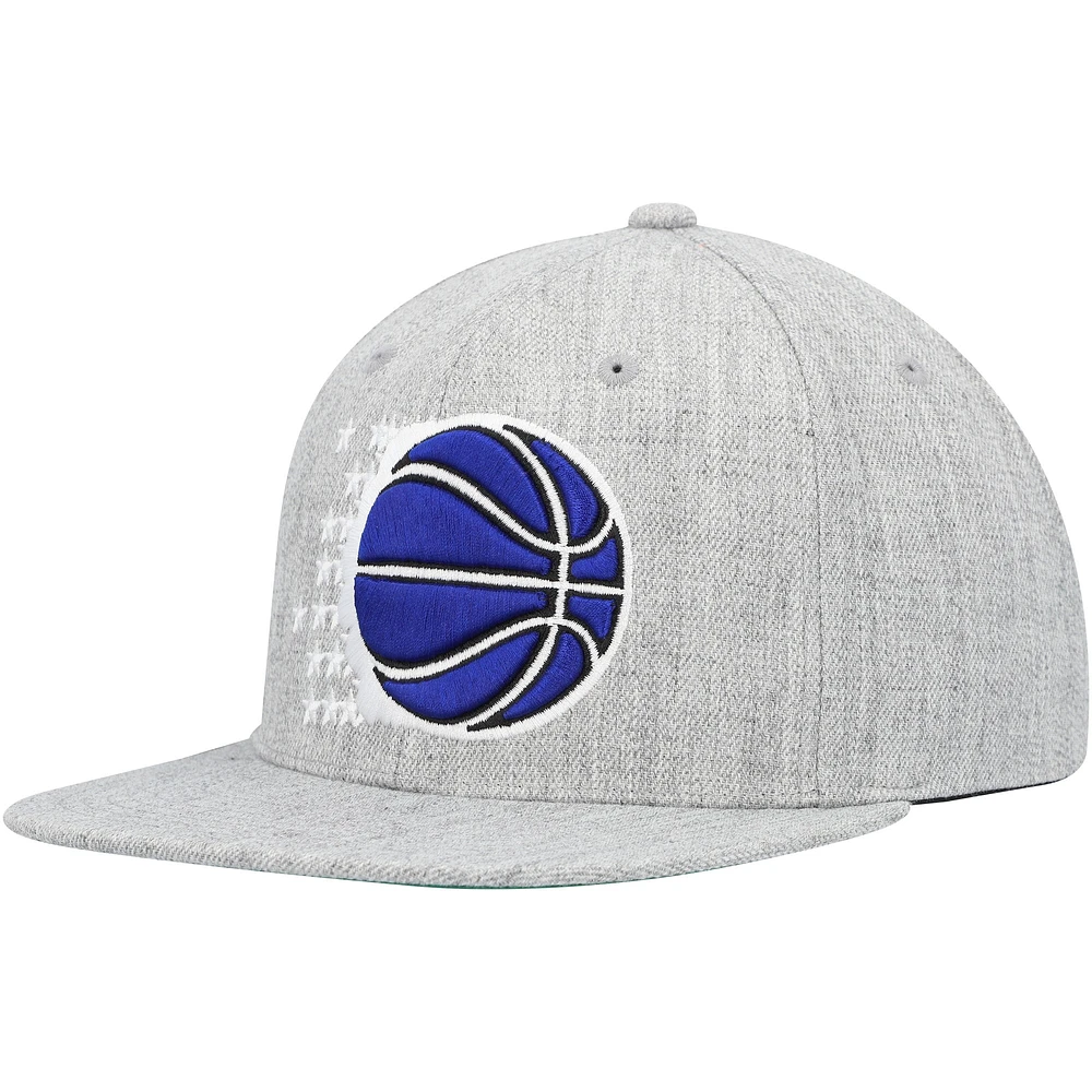 Men's Mitchell & Ness Heather Gray Orlando Magic Hardwood Classics 2.0 Snapback Hat