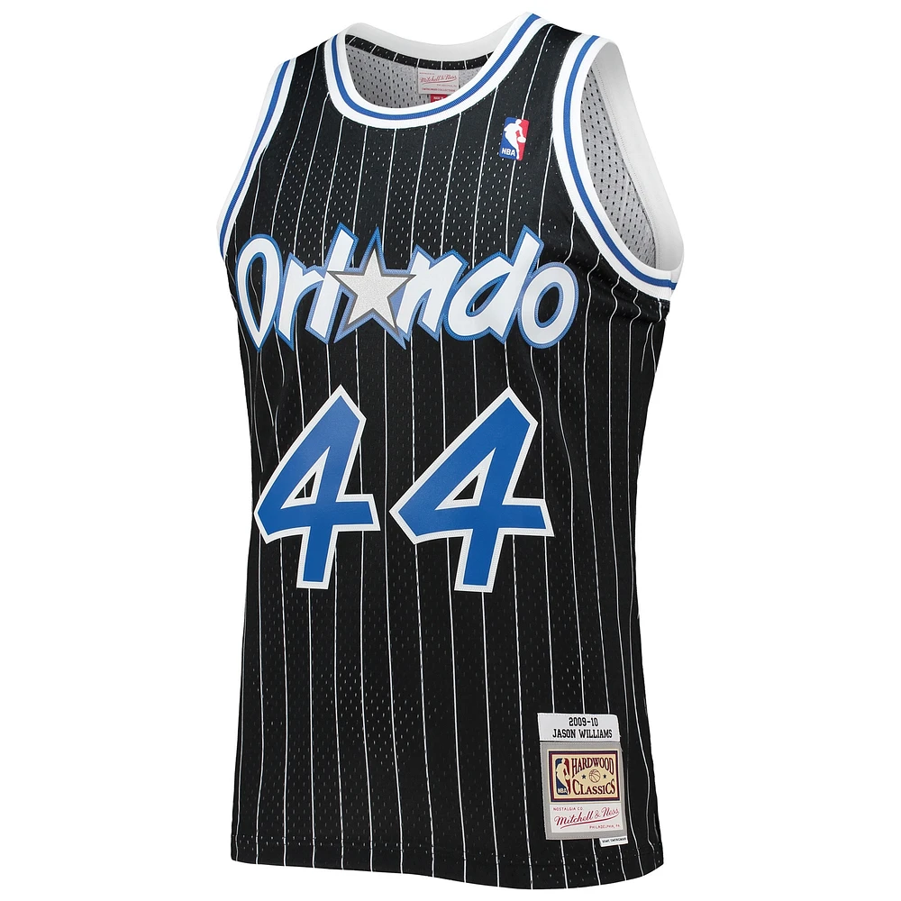 Maillot Swingman Mitchell & Ness Jason Williams noir Orlando Magic 2001/02 Hardwood Classics pour hommes