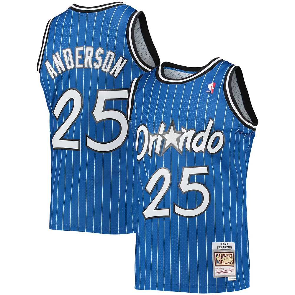 Men's Mitchell & Ness Nick Anderson Blue Orlando Magic 1994/95 Hardwood Classics Swingman Jersey