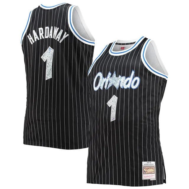 Mitchell & Ness Men's Penny Hardaway Black Orlando Magic 1994-95 Hardwood  Classics 75th Anniversary Diamond Swingman Jersey