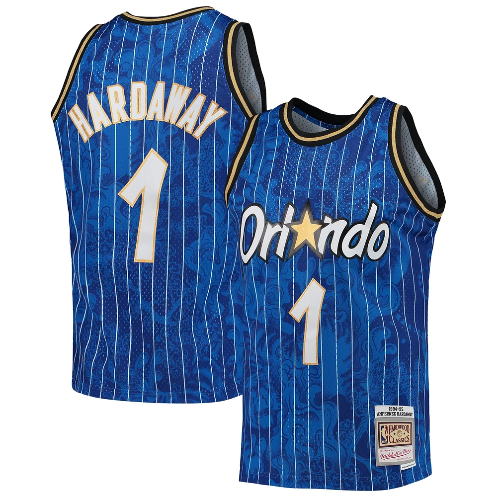 Maillot Swingman du Nouvel An lunaire Mitchell & Ness Penny Hardaway Orlando Magic Hardwood Classics bleu pour hommes 1994/95