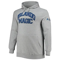 Men's Mitchell & Ness Penny Hardaway Heathered Gray Orlando Magic Big Tall Name Number Pullover Hoodie